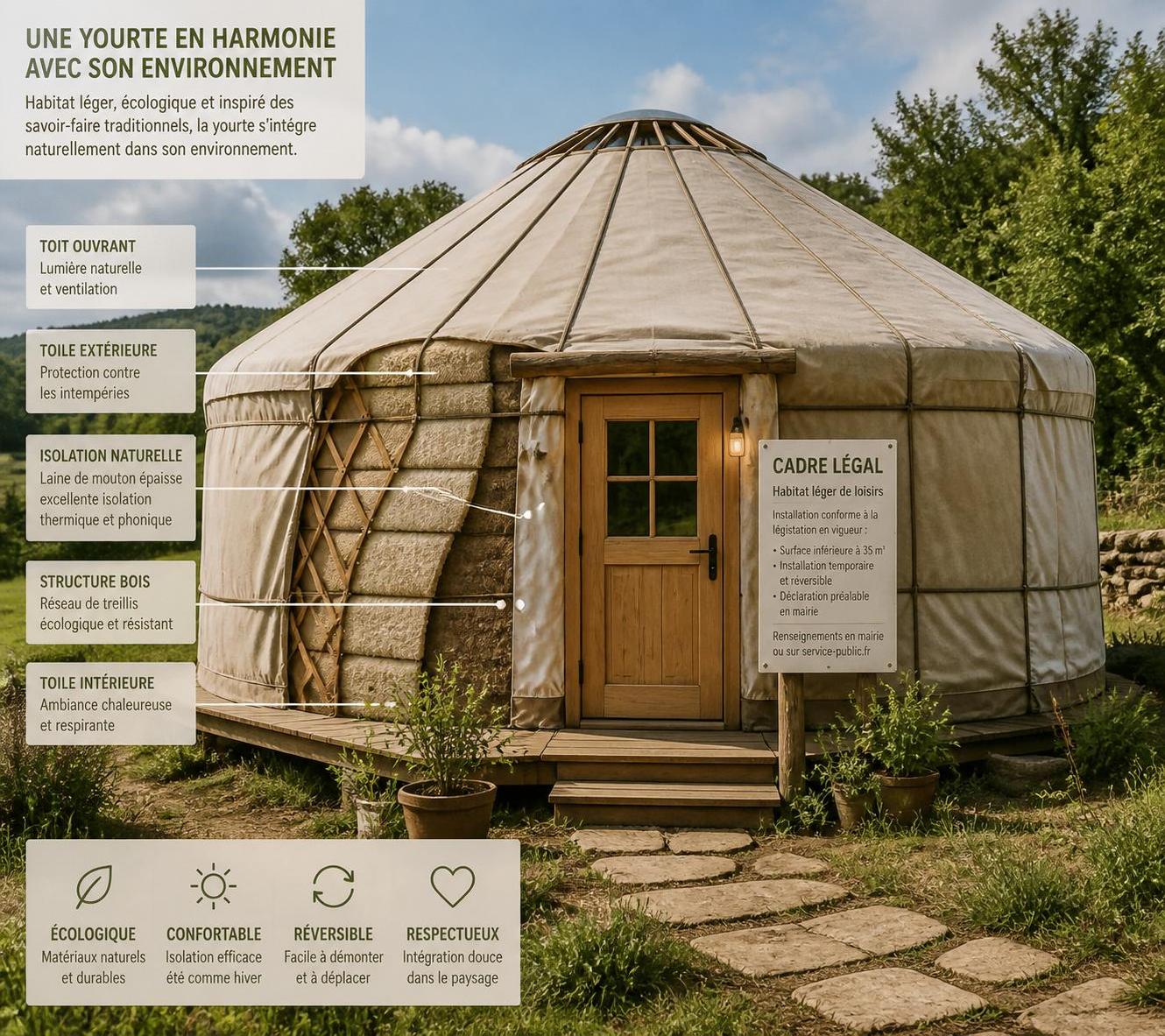 découvrez comment assurer efficacement une yourte utilisée comme résidence principale et déclarée en mairie, avec des conseils pratiques pour une couverture adaptée et conforme aux exigences légales.