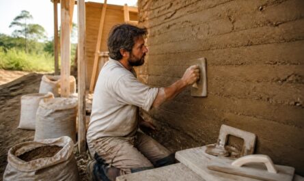 assurance décennale spécialisée pour artisans en construction en pisé crue, garantissant la protection de vos ouvrages naturels et durables contre les dommages pendant 10 ans.