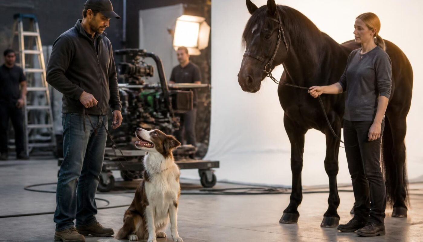 découvrez notre assurance dédiée aux dresseurs d'animaux pour le cinéma et la publicité, garantissant la protection optimale de vos animaux sur les plateaux de tournage.