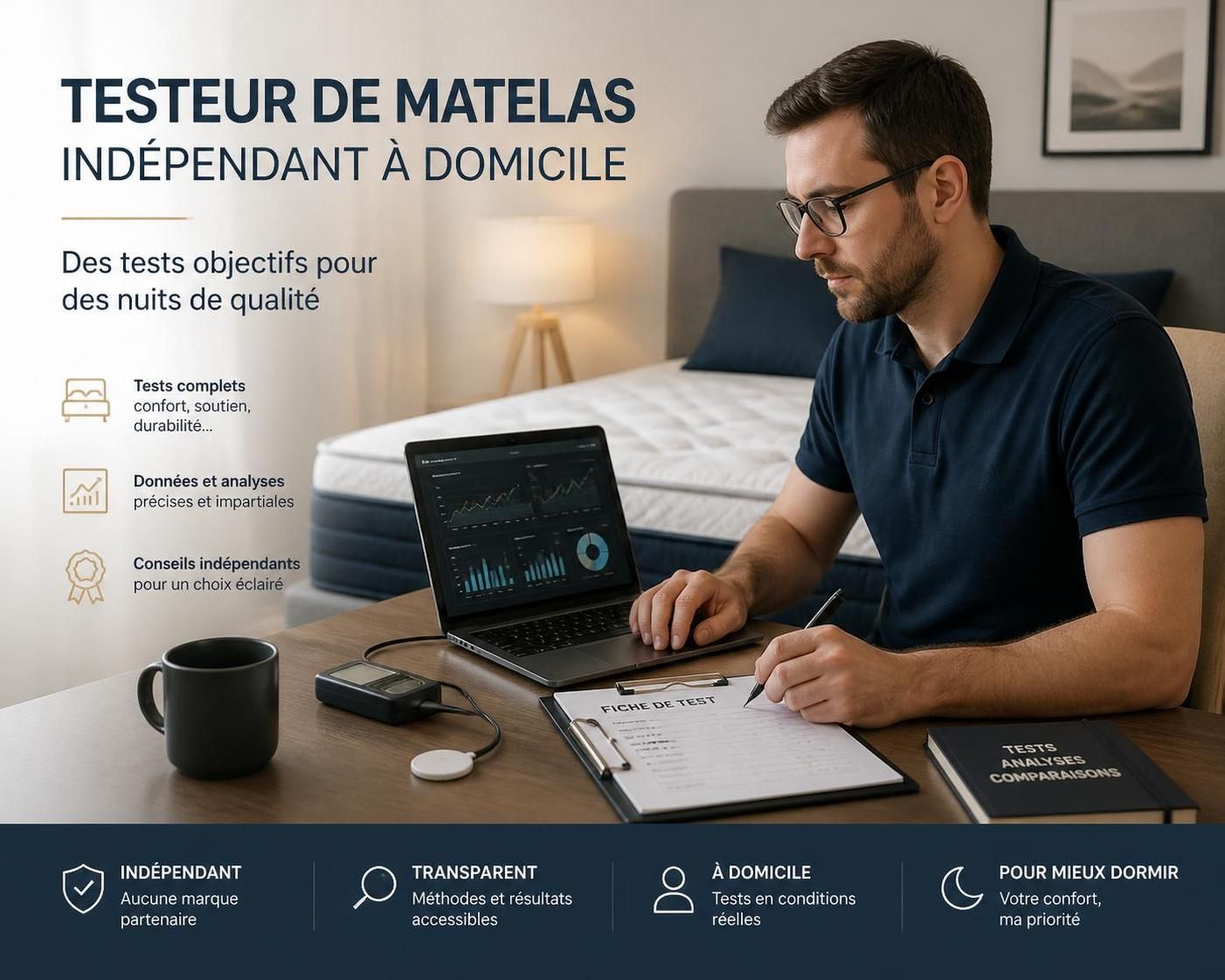 obtenez une couverture professionnelle complète pour testeurs de matelas indépendants à domicile, assurant protection et sérénité dans votre activité.