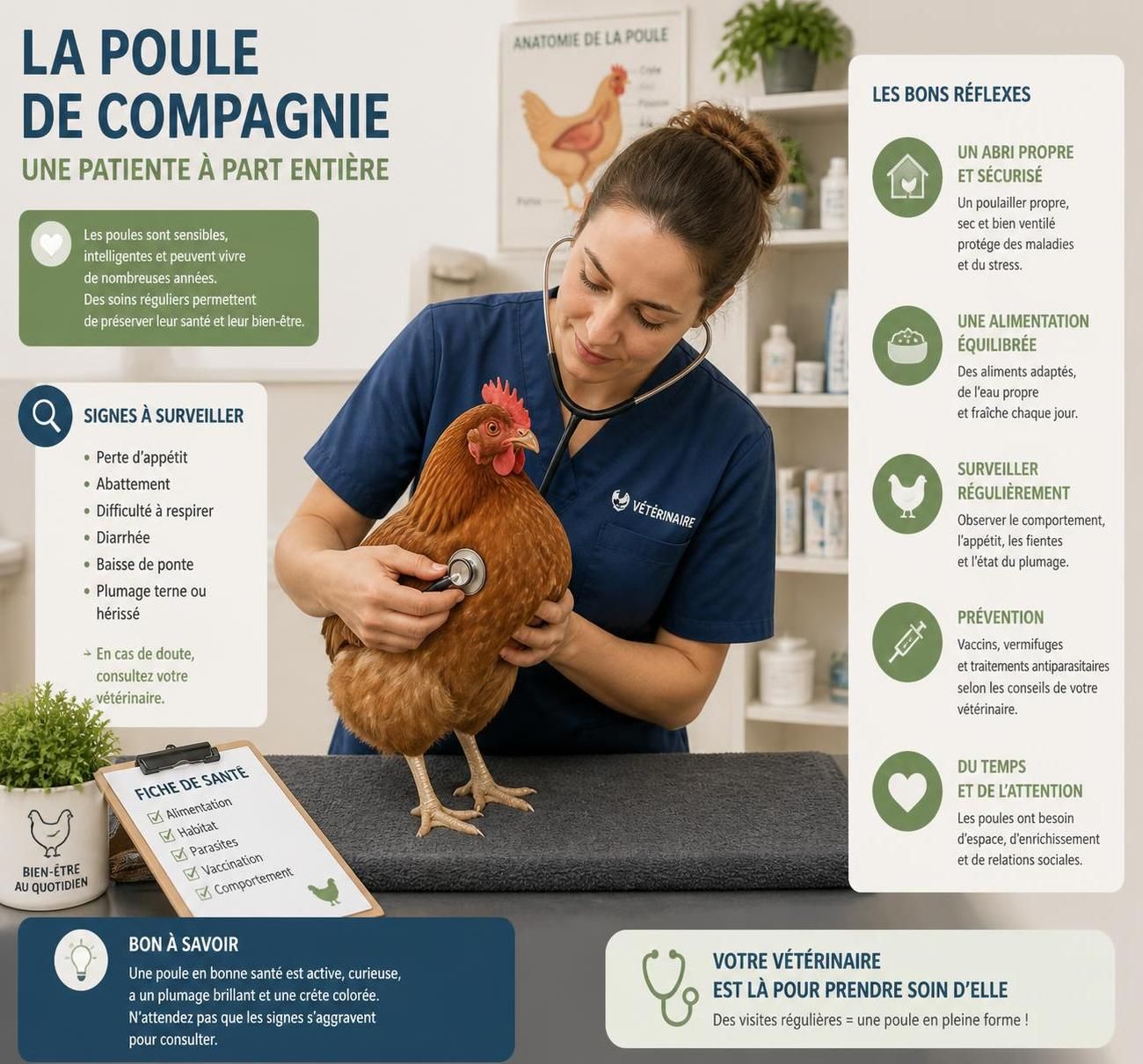 découvrez notre assurance santé spécialement conçue pour les poules de compagnie reconnues comme animaux domestiques, offrant protection et soins adaptés à vos volailles.