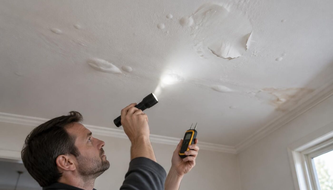 peinture qui cloque au plafond ? identifiez la cause — humidité, fuite ou mauvaise préparation — avant de réparer et de repeindre durablement.