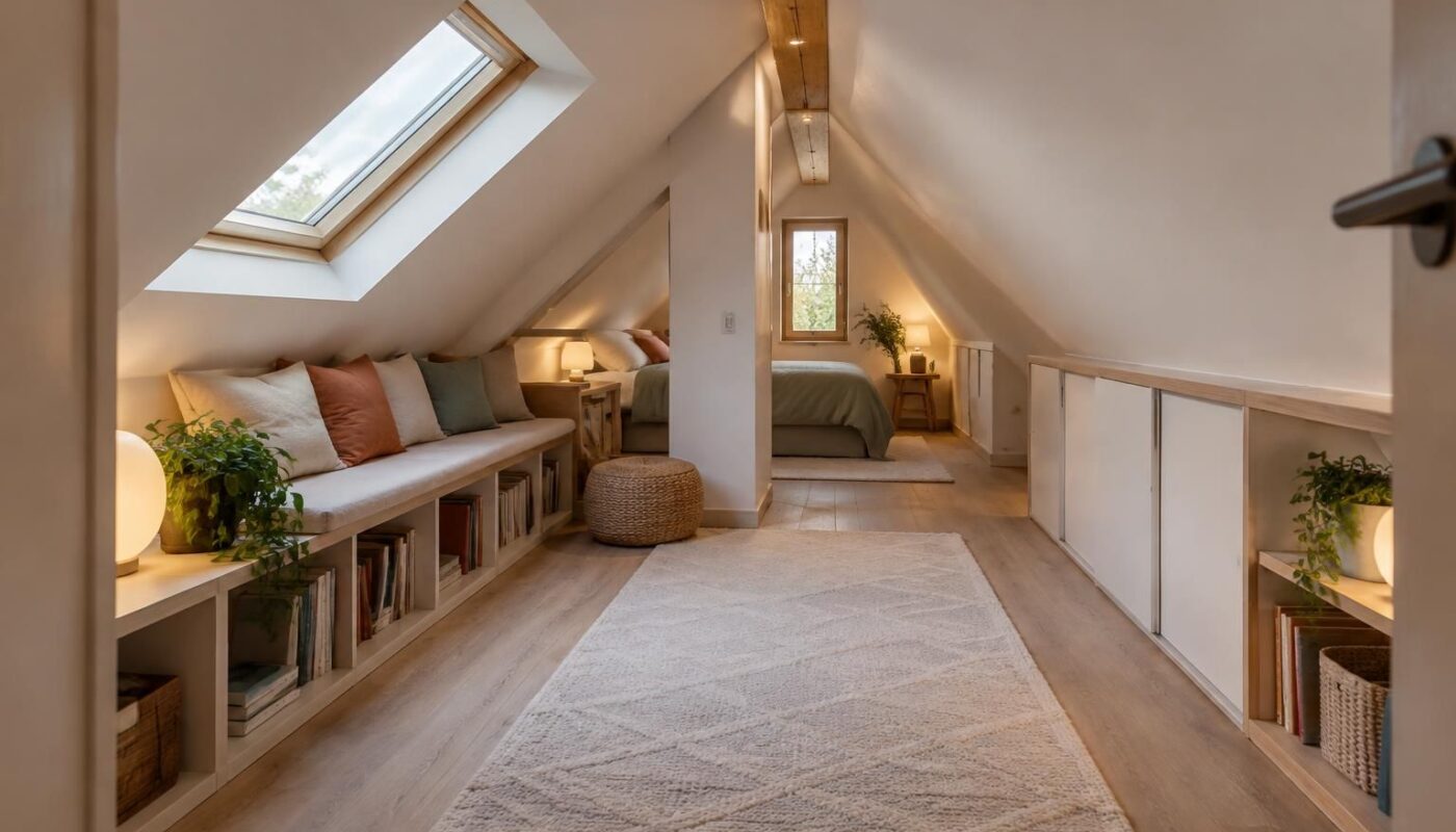 découvrez comment aménager des combles de moins de 1,80 m : rangements, espace détente et solutions pour optimiser chaque centimètre.